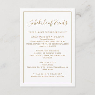 Rose Gold Minimalistisch Wedding Card Begleitkarte
