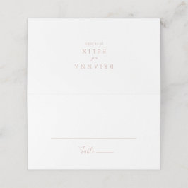 Rose Gold Minimalistisch Wedding Platzkarte