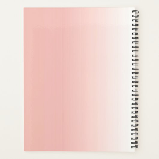 Rose Gold Minimalistische Elegante Logo Personalis Planer (Rückseite)