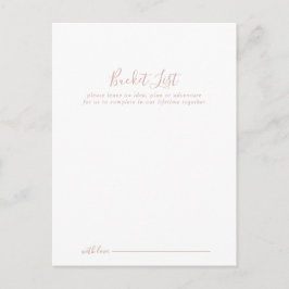 Rose Gold Minimalistische Hochzeitstiefelder-Karte Postkarte