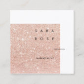 Rose Gold Minimalistische Visitenkarte Telefonnummerkarte (Vorderseite)