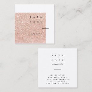 Rose Gold Minimalistische Visitenkarte Telefonnummerkarte