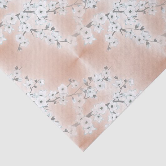 Rose Gold Minze Weißkirschblossom Seidenpapier (Detail)