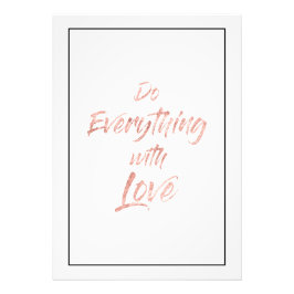 Rose Gold - Mit Liebe Print alles tun Fotodruck