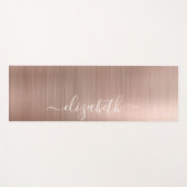 Rose Gold Mit Monogramm Yogamatte (Vorderseite (Horizontal))