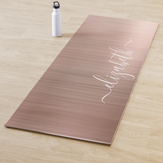 Rose Gold Mit Monogramm Yogamatte (Beispiel)