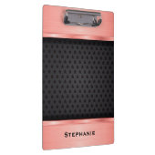 Rose Gold mit Schwarz-Sternen-Hintergrundmonogramm Klemmbrett (Rechts)