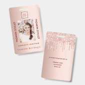 Rose Gold Mitarbeiter Foto Ausweis (Vorder- & Rückseite)