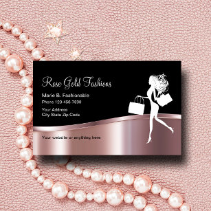 Rose Gold Mode Design Visitenkarte