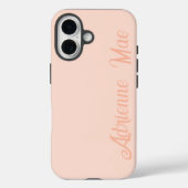 Rose Gold Modern Script Monogram Name Case-Mate iPhone Hülle (Rückseite)