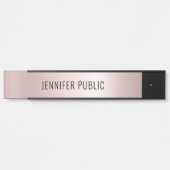 Rose Gold Modern Simple Template Home Long Türschild (Vorderseite )