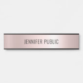 Rose Gold Modern Simple Template Home Long Türschild (Vorderseite )