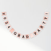 Rose Gold Moderne 2025 Grad Party Abschluss Wimpelkette