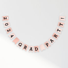 Rose Gold Moderne 2025 Grad Party Abschluss Wimpelkette