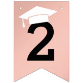 Rose Gold Moderne 2025 Grad Party Abschluss Wimpelkette (Erste Fahne)