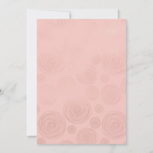 Rose Gold Moderne Abstrakte Blüte | Quinceañera Einladung (Rückseite)