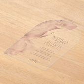 Rose Gold Moderne abstrakte Hochzeit Acryleinladungen (Ablage )