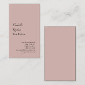 Rose Gold Moderne Beruflich exklusive Visitenkarte (Vorne/Hinten)