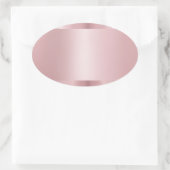 Rose Gold Moderne Blank Template Elegant Trendy Ovaler Aufkleber (Tasche)