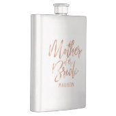 Rose Gold Moderne Brautmutter Flachmann (Rechts)