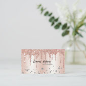 Rose Gold Moderne Business Card Visitenkarte (Stehend Vorderseite)