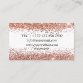 Rose Gold Moderne Business Card Visitenkarte (Rückseite)