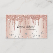 Rose Gold Moderne Business Card Visitenkarte (Vorderseite)