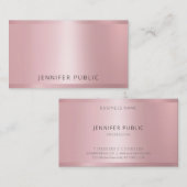 Rose Gold Moderne elegante Berufliche Vorlage Visitenkarte (Vorne/Hinten)