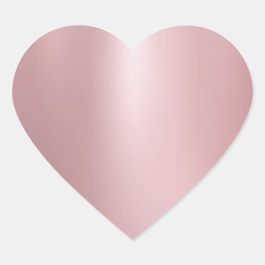 Rose Gold Moderne elegante Blank Trendy Template Herz-Aufkleber (Vorderseite)