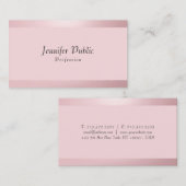 Rose Gold Moderne Elegante, einfache Vorlage Visitenkarte (Vorne/Hinten)