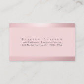 Rose Gold Moderne Elegante, einfache Vorlage Visitenkarte (Rückseite)