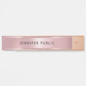 Rose Gold Moderne Elegante Glamour Vorlage Türschild (Vorderseite )
