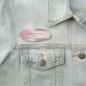 Rose Gold Moderne elegante Minimalistische Vorlage Namensschild (Beispiel)