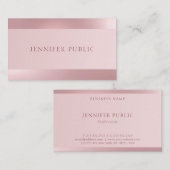 Rose Gold Moderne elegante Vorlage Visitenkarte (Vorne/Hinten)