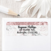 Rose Gold Moderne Glam Marmor & Glitzer Dekorativ (Insitu)