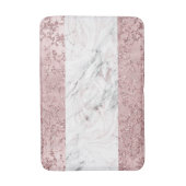 Rose Gold Moderne Glam Marmor & Glitzer Dekorativ Badematte (Vorderseite Vertikal)
