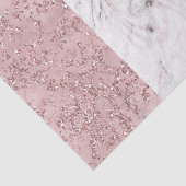 Rose Gold Moderne Glam Marmor & Glitzer Dekorativ Seidenpapier (Ausschnitt)