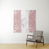 Rose Gold Moderne Glam Marmor & Glitzer Dekorativ Wandteppich (Beispiel (Horizontal))