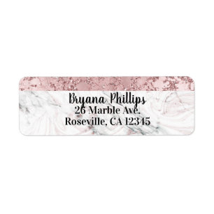 Rose Gold Moderne Glamour Marmor & Glitzer Dekorat