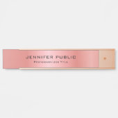 Rose Gold Moderne Glamour Vorlage Elegant Türschild (Vorderseite )