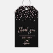 Rose Gold Moderne Graduierungspartei - Befürwortun Geschenkanhänger (Vorderseite)