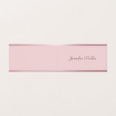 Rose Gold Moderne handgeschriebene Skriptnamen Ele Visitenkarten (Außenseite Aufgefaltet)