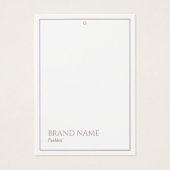 Rose Gold Moderne Hang Tags (Vorderseite)