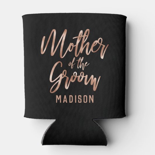 Rose Gold Moderne Hochzeitsmutter Dosenkühler (Rückseite)