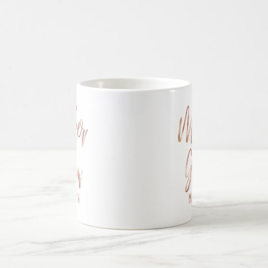 Rose Gold Moderne Hochzeitsmutter Kaffeetasse (Mittel)