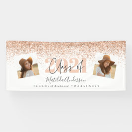 Rose Gold Moderne Multi-Foto stilvolle Abschluss b Banner