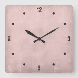 Rose Gold Moderne Rustikale Abstrakt Quadratische Wanduhr