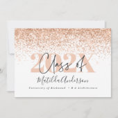 Rose Gold Moderne Stilparty laden ein Einladung (Vorderseite)