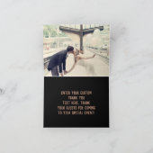 Rose Gold Moderne Typografie Danke Foto (Innenseite)