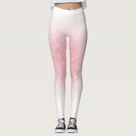 Rose Gold Moderne Vorlage Trendy Elegant Leggings (Vorderseite)